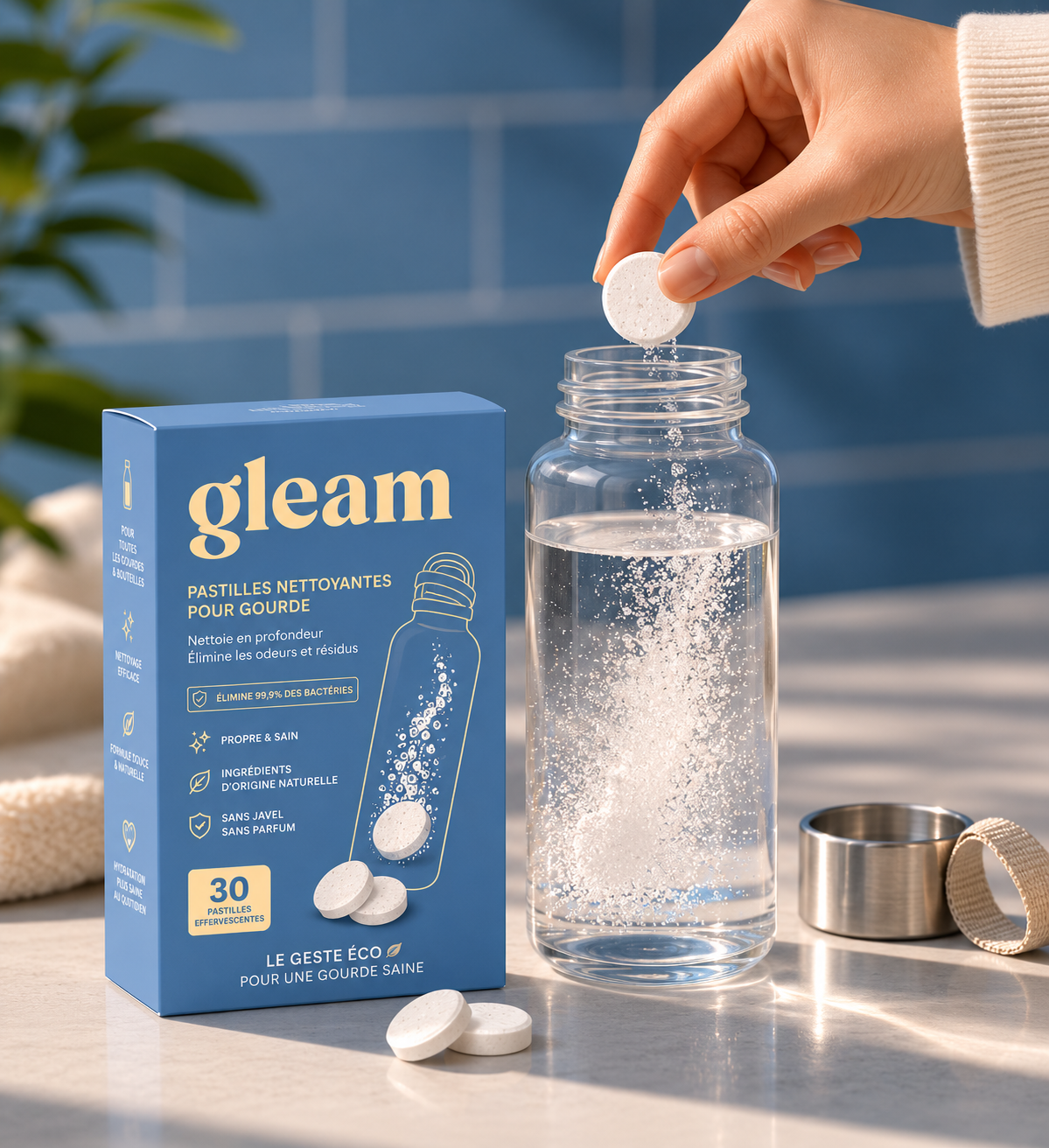 Pastilles Gleam - Une gourde propre en 15 minutes
